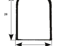 Ändstycke b=28 l=70 h=28 mm