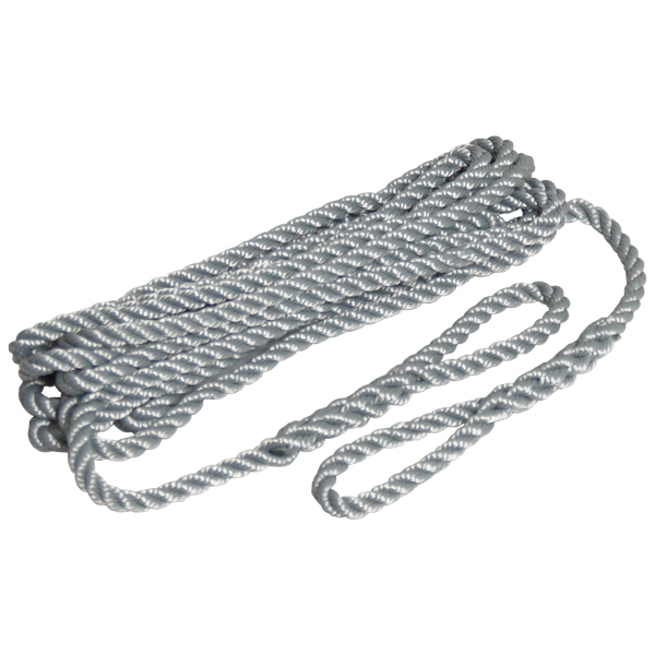 Robline fenderlina treslagen grå 2-pack, 10mm x 2m